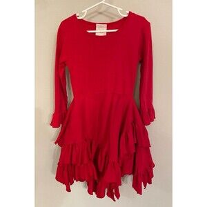 Red Lemon Loves Lime Ruffle Twirl Dress, Size 6 years
